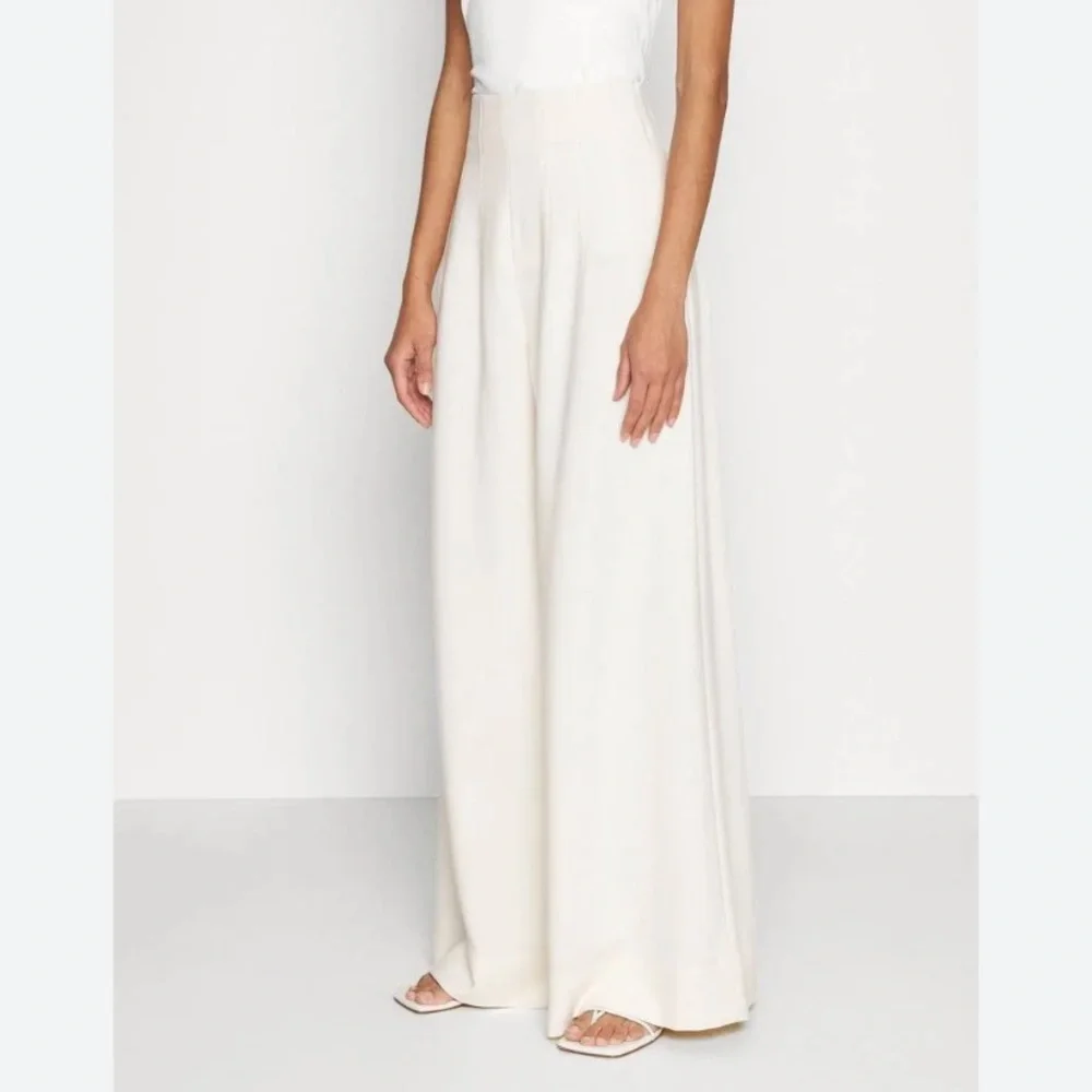 Staud Caleb Wide Leg Pants in Ecru - Picture 2 of 9